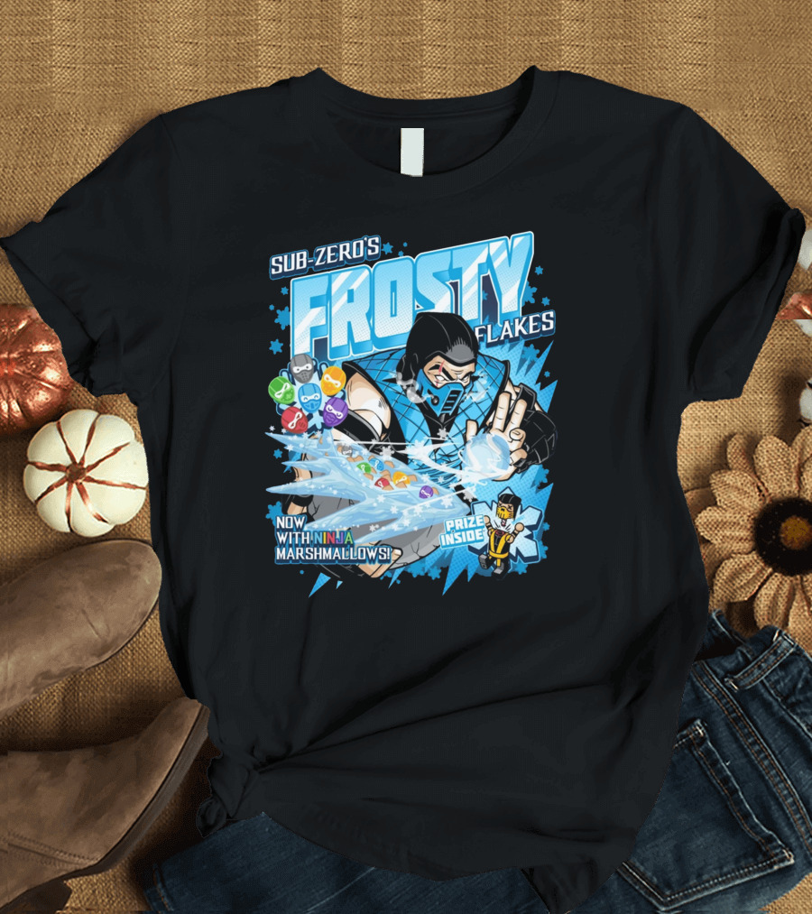 Sub-Zero's Frosty Flakes Now with Ninja Marshmallows Prize Inside T-Shirt