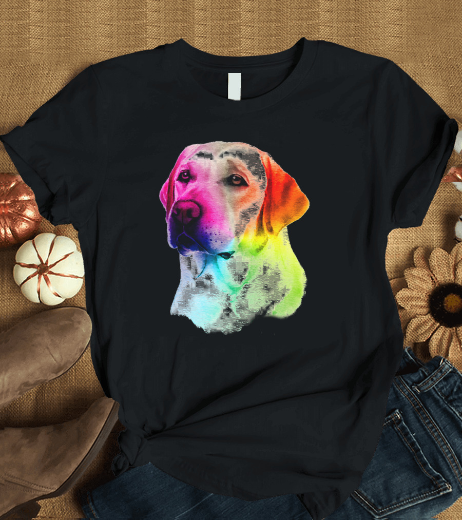 Golden Dog Pride Rainbow Colors T-Shirt
