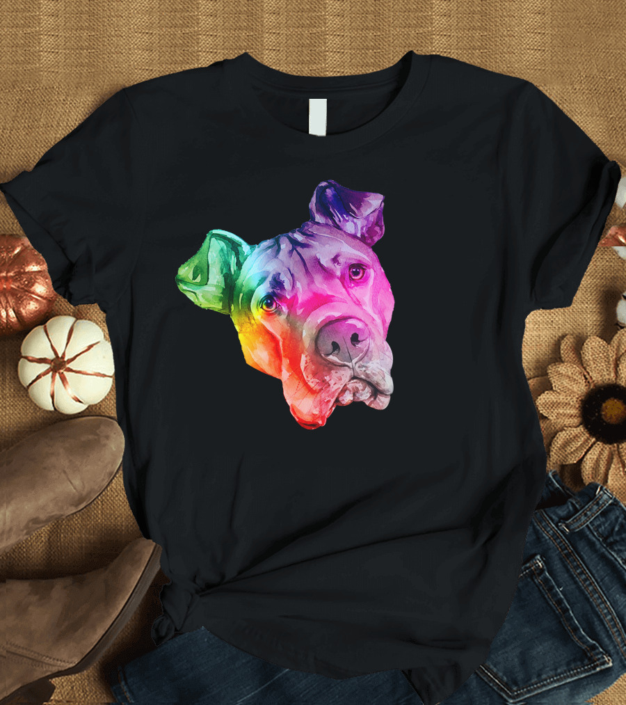 Pitbull Rainbow Pride LGBT T-Shirt