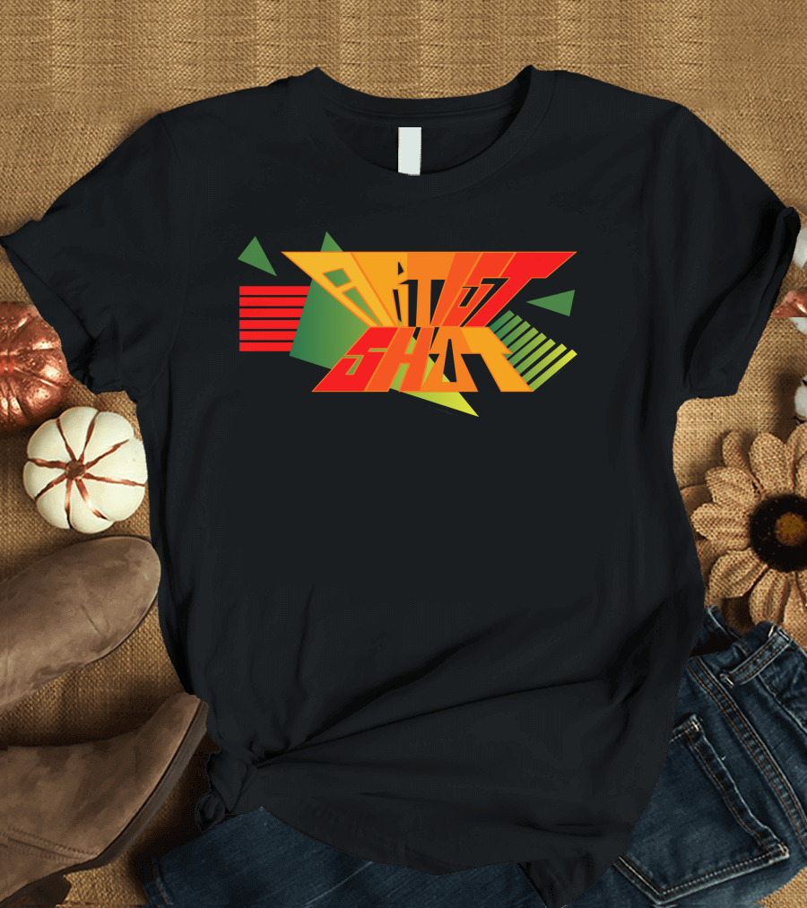Retro Artist Shot Triangle Geometric T-Shirt