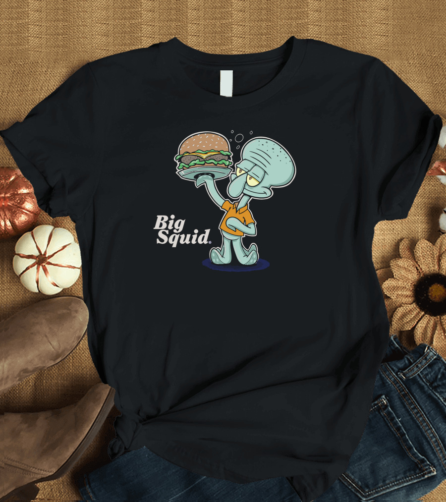 Big Squid Burger Character T-Shirt