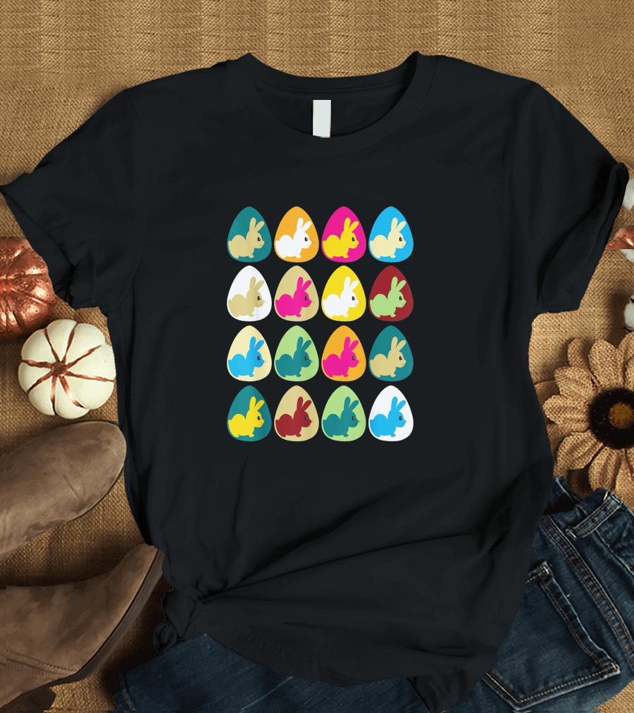 Bunny Easter Colorful Egg T-Shirt