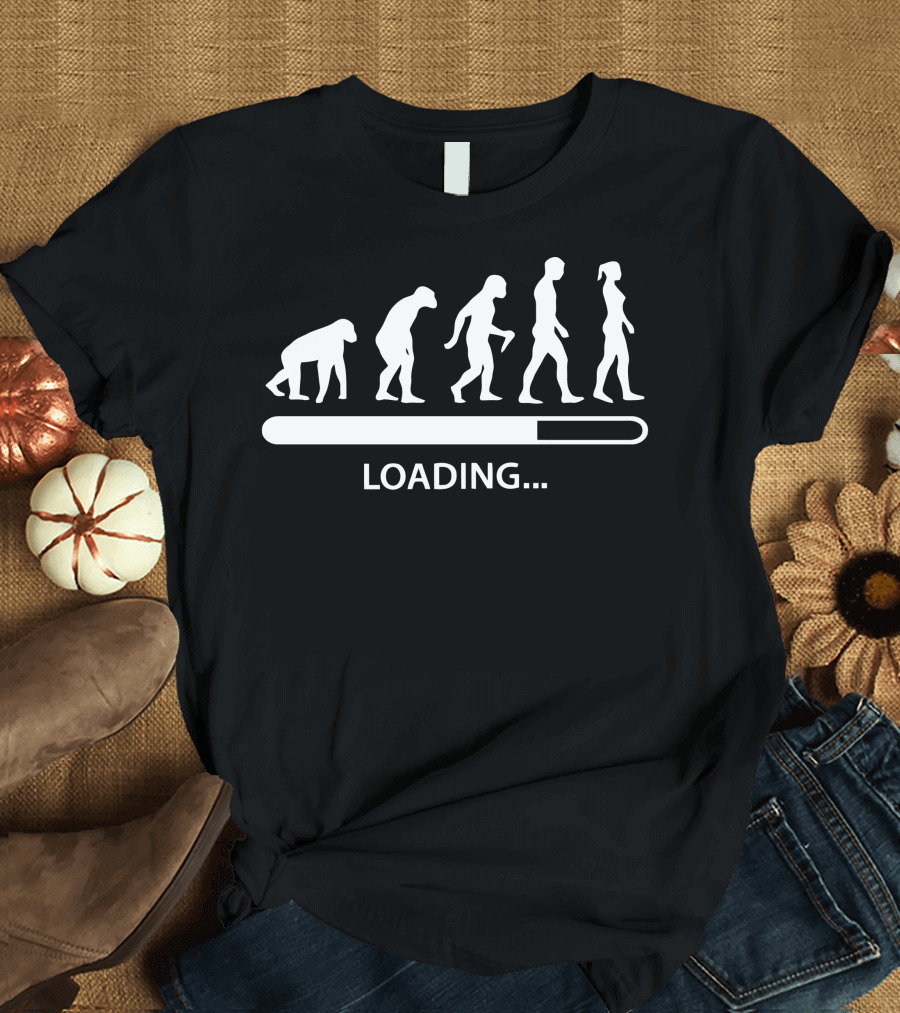 Female Evolution Loading Progress Bar T-Shirt