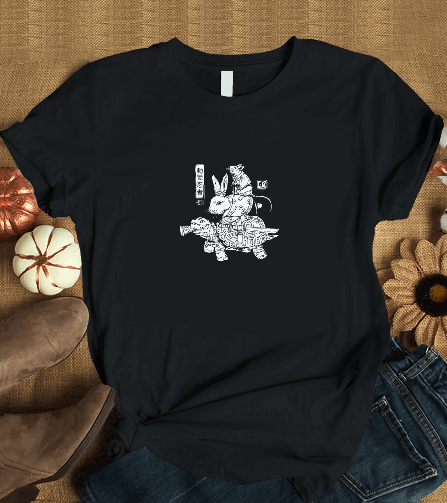 Kame Usagi And Ratto Ninjas Animal Zodiac Warriors T-Shirt