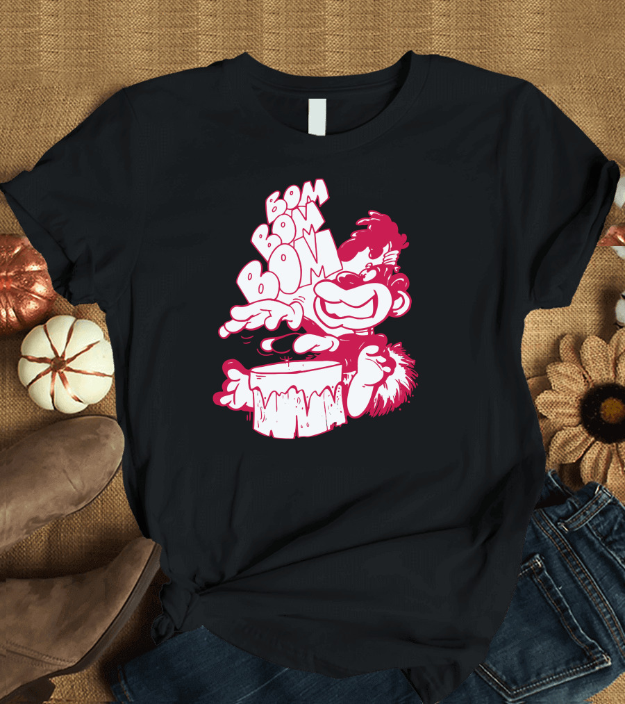 Bongo Cartoon Drummer Bom Bom Bom T-Shirt