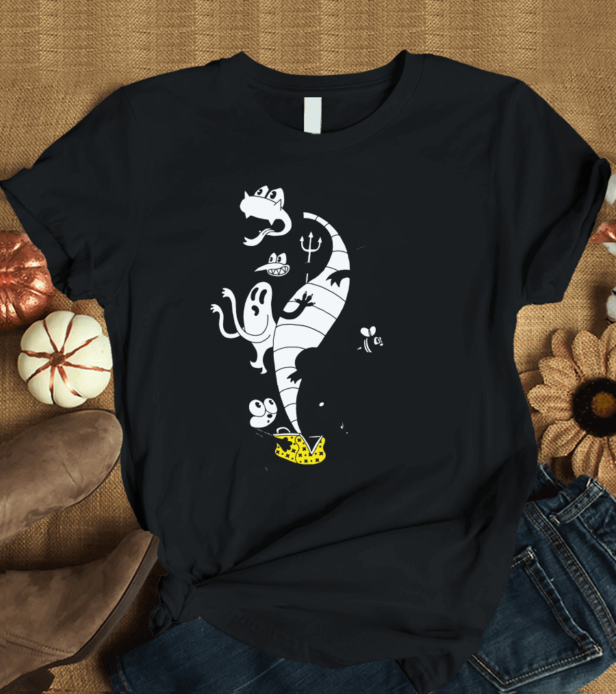 Bag Of Tricks Featuring Felix the Cat and Retro Cartoon Characters T-Shirt