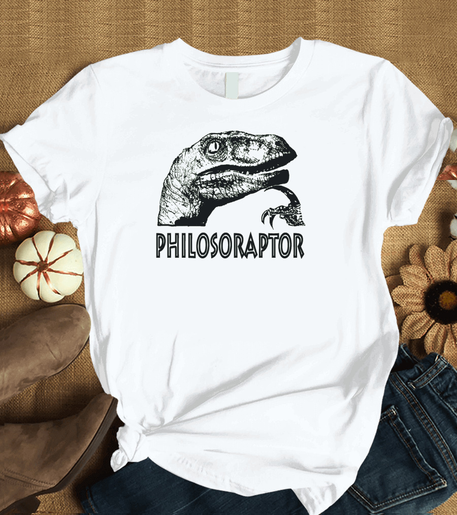 PHILOSORAPTOR Dinosaur Meme Humor T-Shirt