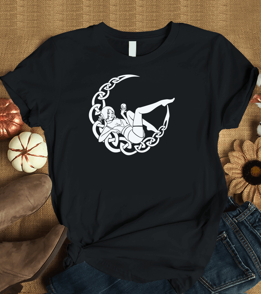 Girl Entwined in Lunar Chains T-Shirt