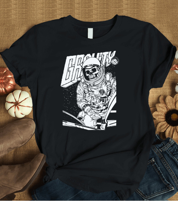 T-Shirt: Gravity Skeleton Astronaut Graffiti in Space T-Shirt Gravity Skeleton Astronaut Graffiti in Space T-Shirt