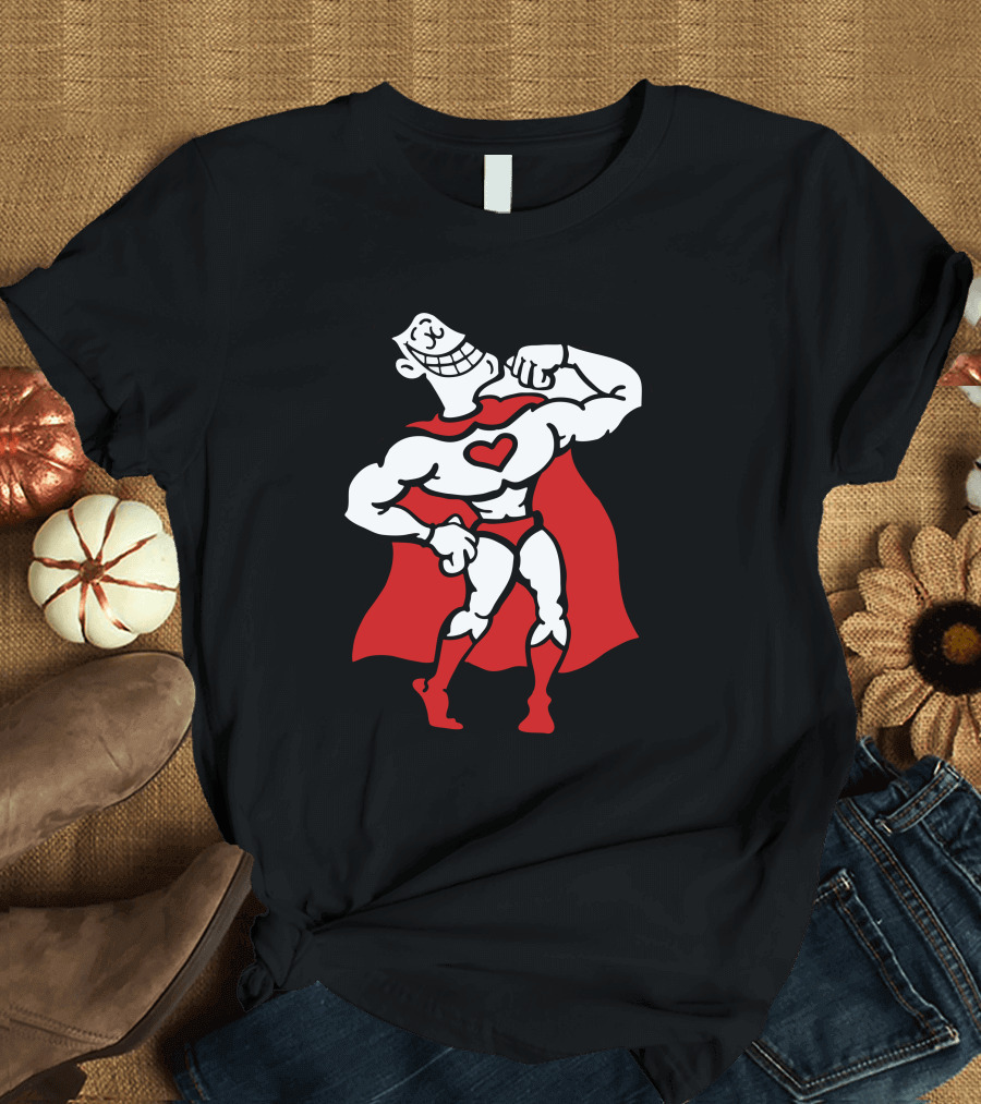 Hero of Love Muscle Heart Cape T-Shirt