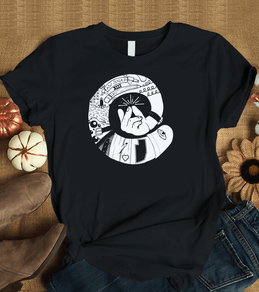 Aw Snap Astronaut with Cosmic Hand Gesture T-Shirt