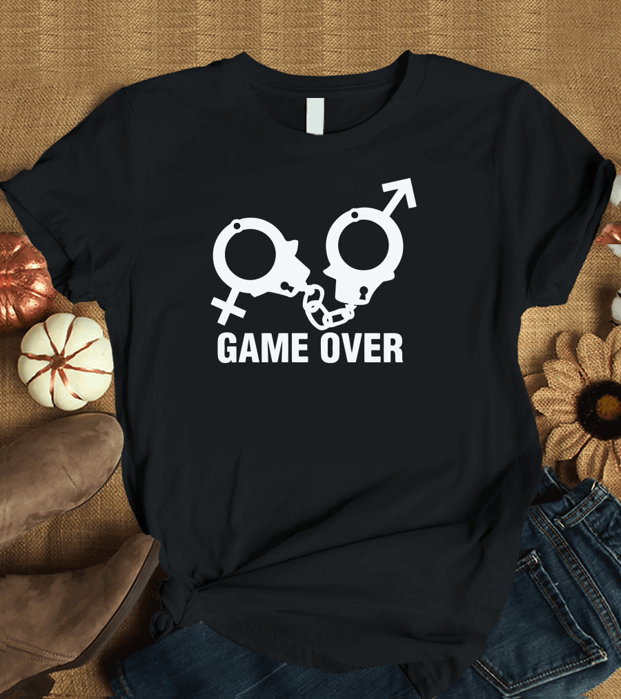 Game Over Handcuff Symbols T-Shirt