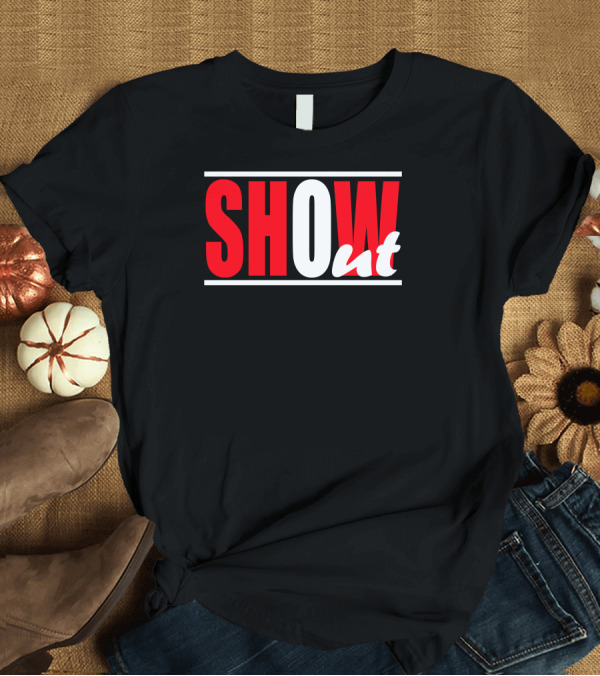 T-Shirt: SHOW Out Juicy Bold Red White Contrast T-Shirt SHOW Out Juicy Bold Red White Contrast T-Shirt