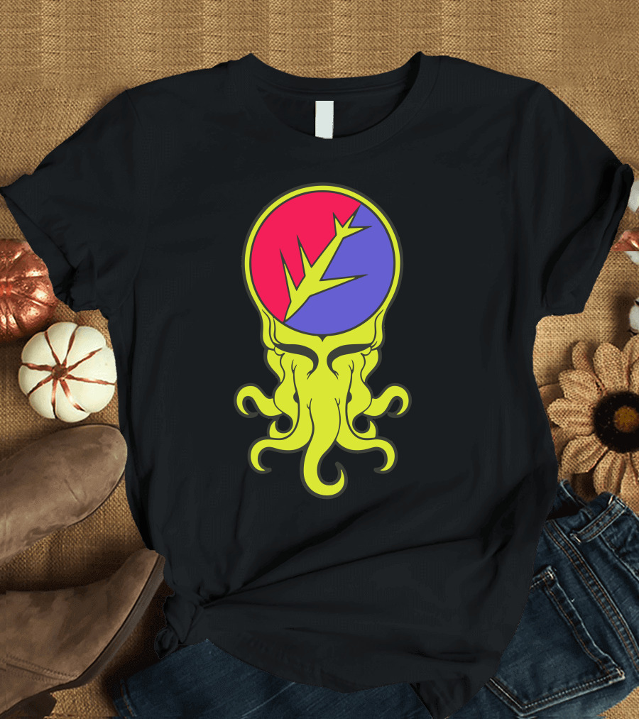 Steal Your Cthulhu Skull Lightning Tentacles T-Shirt