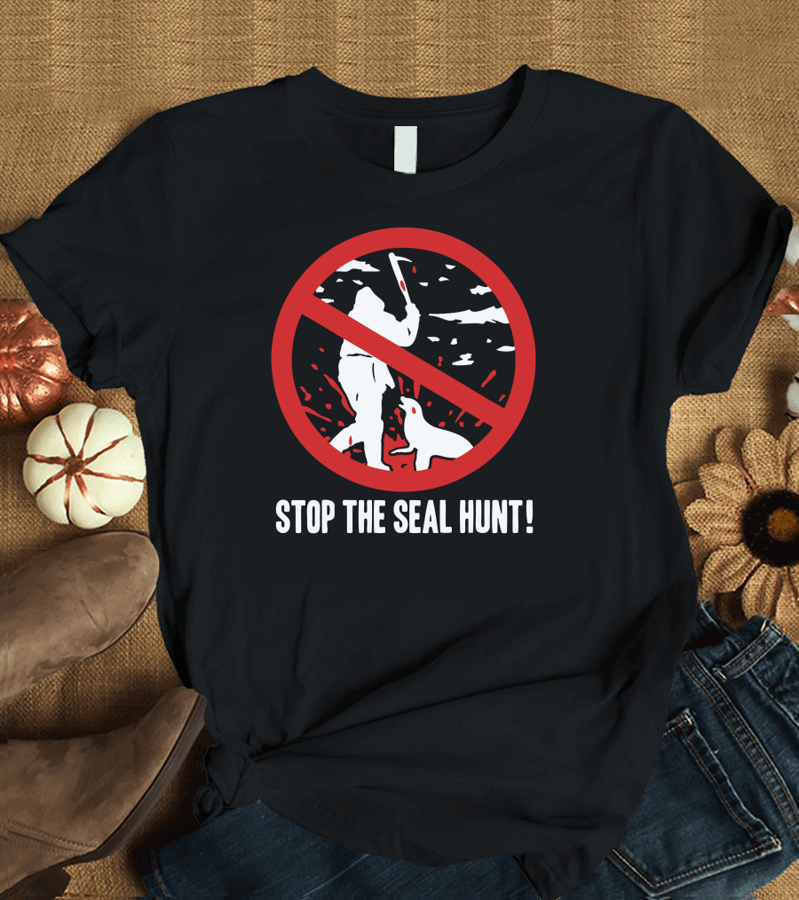 Stop The Seal Hunt Anti-Cruelty Awareness Conservation Message T-Shirt