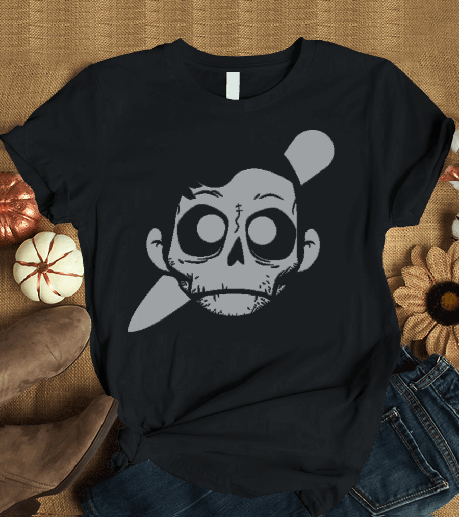 Zomboy Knife Skull Face With Knife T-Shirt