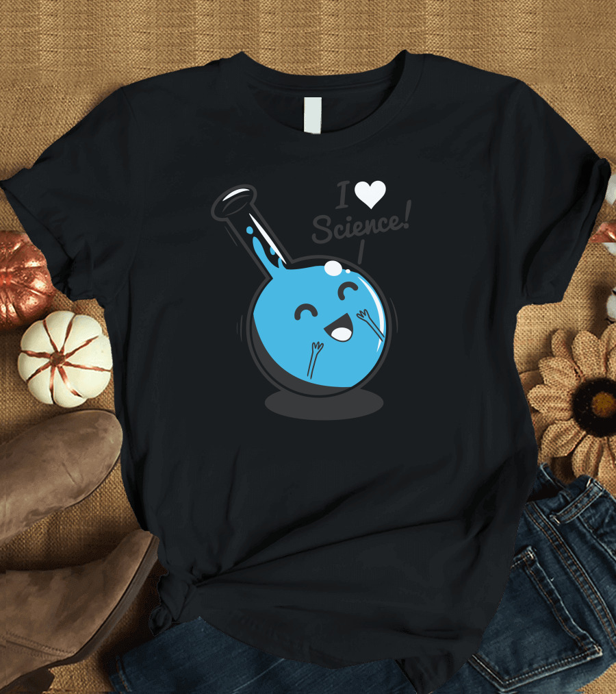 I Heart Science Chemistry Droplet with Heart T-Shirt