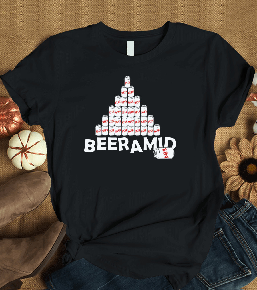 Beeramid Pyramid of Beer Cans T-Shirt