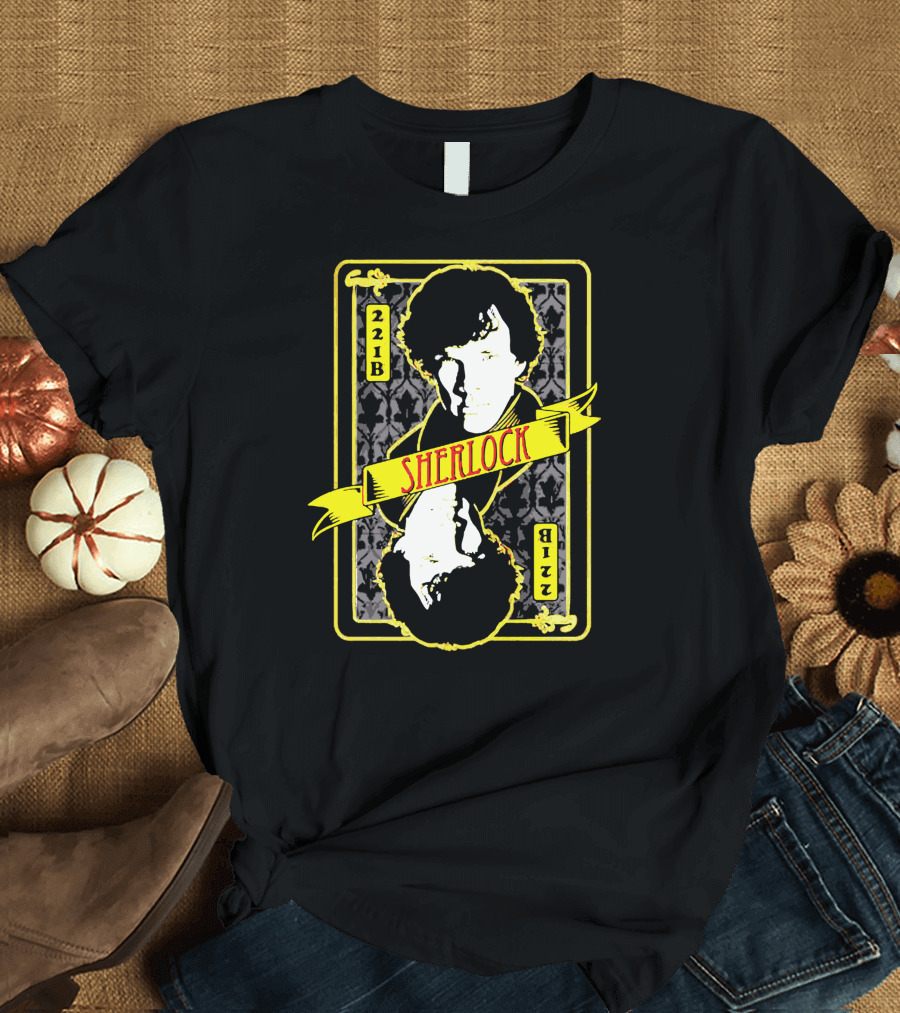 Sherlock 221B Playing Card T-Shirt