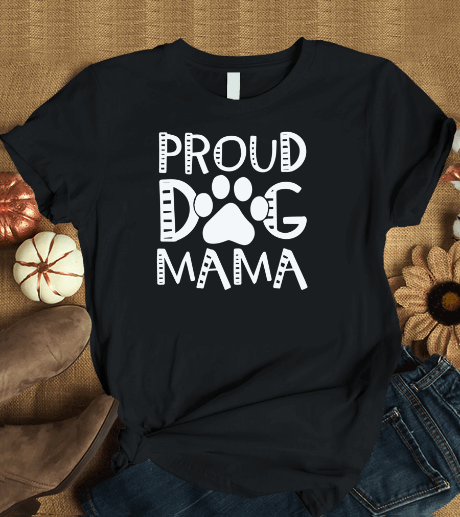 PROUD DOG PAW PRINT MAMA T-Shirt