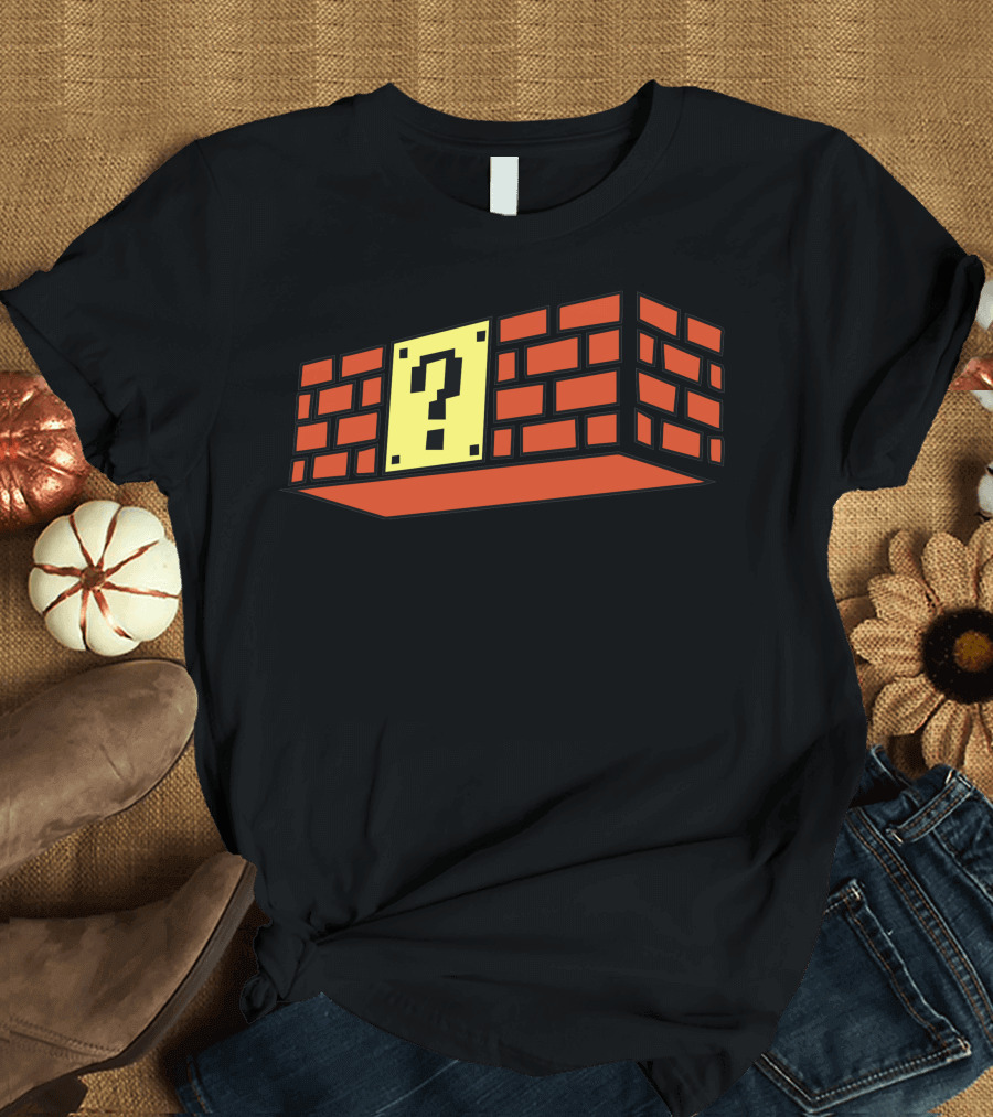 Mario Bros Question Block Brick T-Shirt