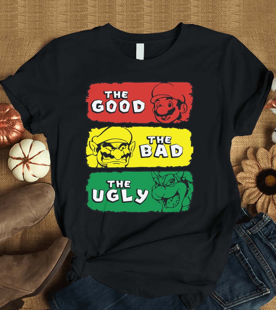The Good The Bad The Ugly Mario Western T-Shirt