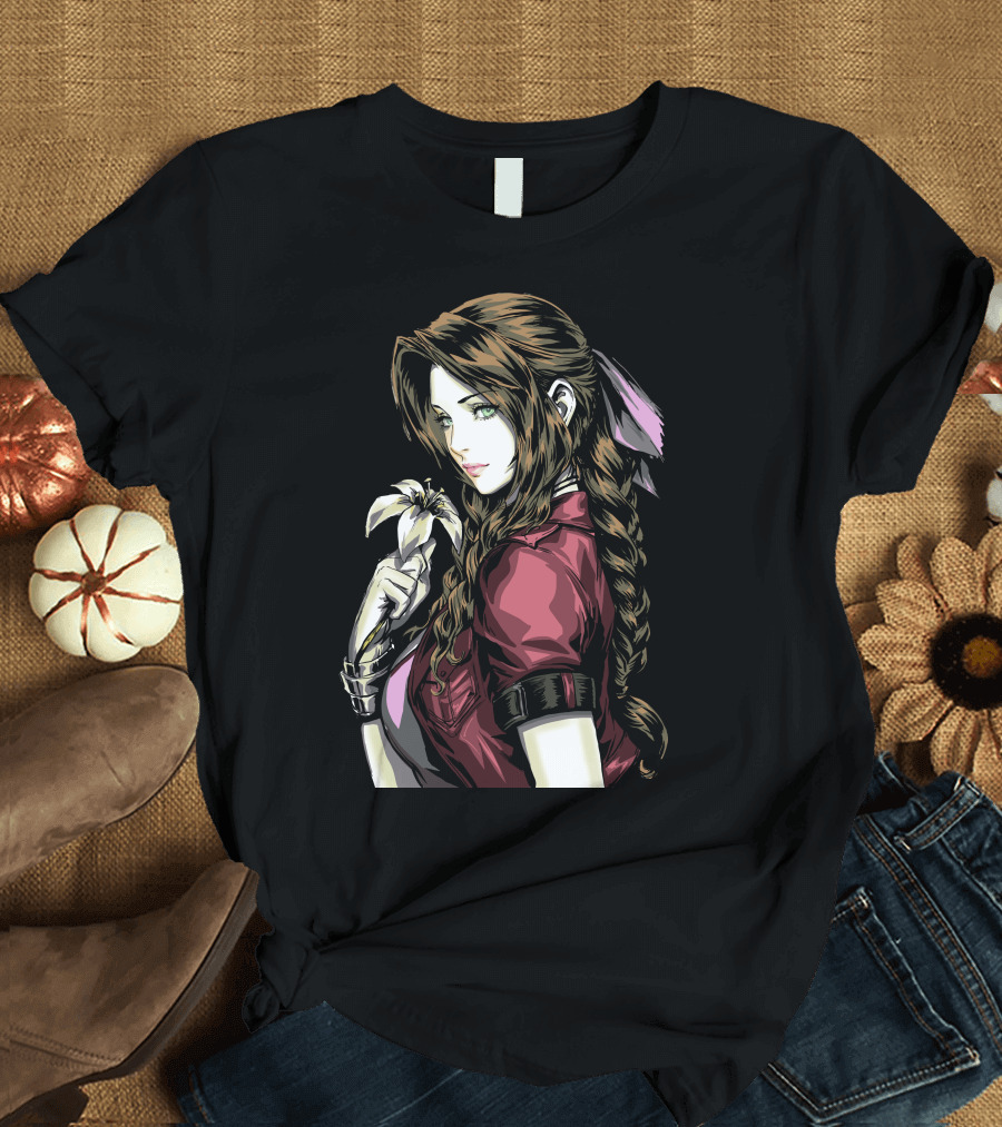Aerith Gainsborough Final Fantasy VII Lily T-Shirt