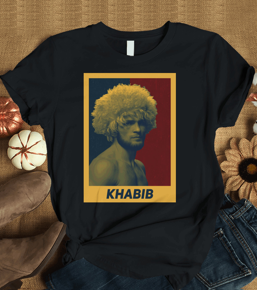 Khabib Papakha Portrait Yellow T-Shirt
