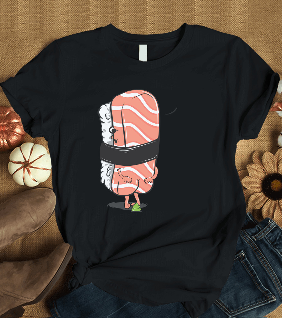 Ooops Sushi Poops Salmon Nigiri T-Shirt