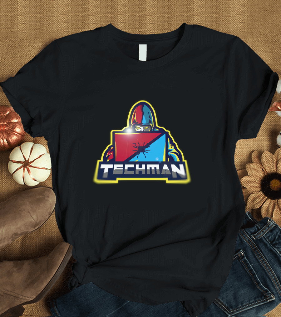 Techman Hacker Laptop Hoodie Cybersecurity T-Shirt