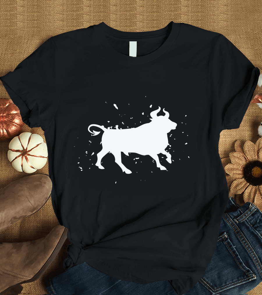 Bullish Bold White Bull T-Shirt
