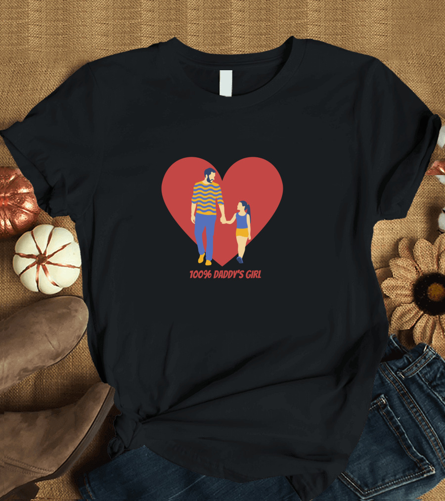 100% Daddy's Girl Heart Duo T-Shirt