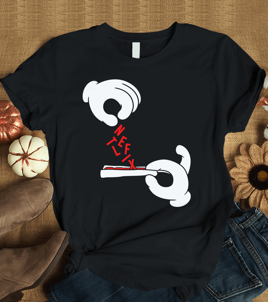Addicted Netflix Parody Hand T-Shirt