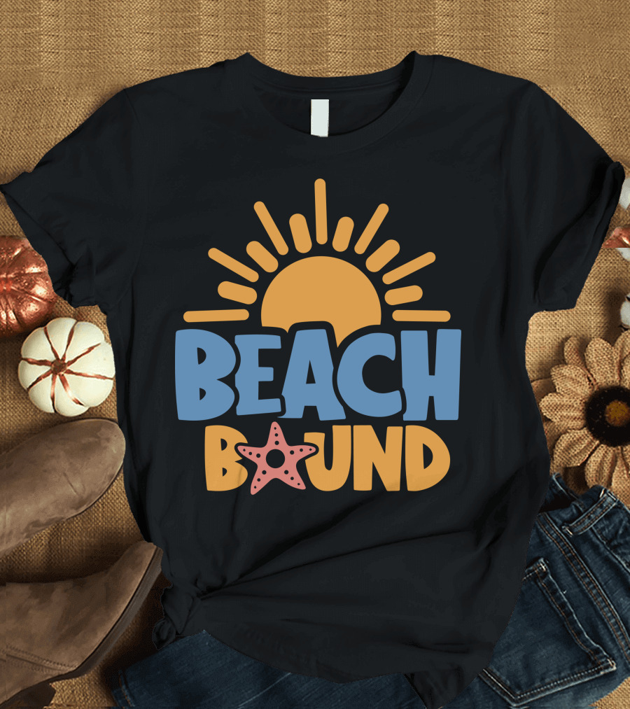Beach Bound Sunburst Starfish Summer Vibes T-Shirt