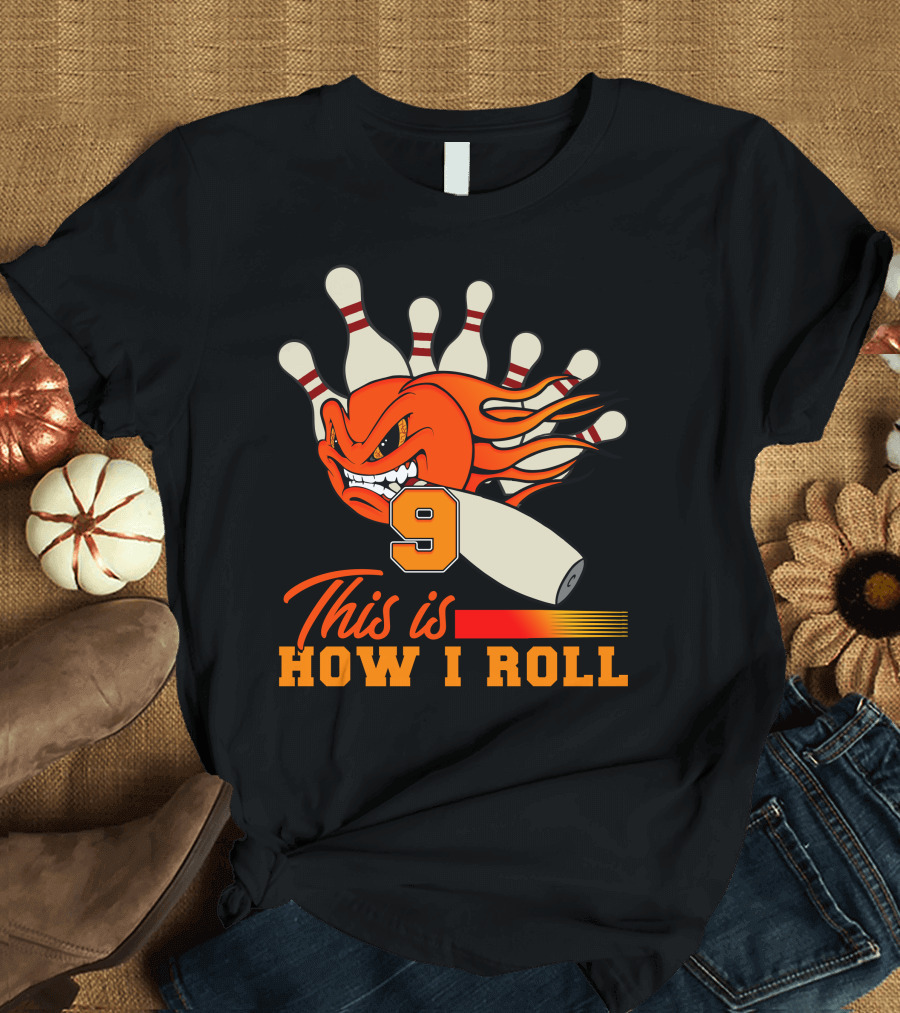 This Is How I Roll Bowling Kids 9 Pins T-Shirt