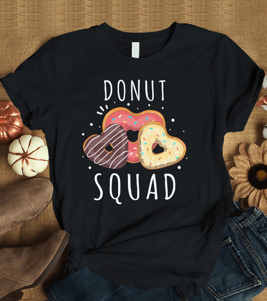 Donut Squad Heart Shaped Donuts with Sprinkles T-Shirt