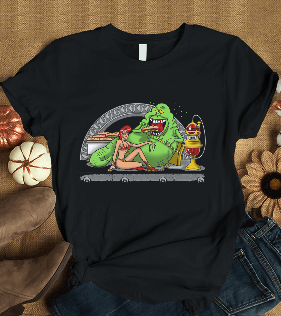 Enslimed: Slimer Hutt with Princess Leia and Hutt Palace Feast T-Shirt