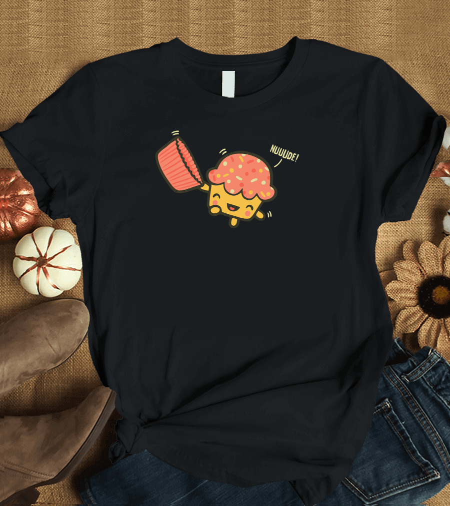 Fresh Cake Nude Muffin Character Cute T-Shirt