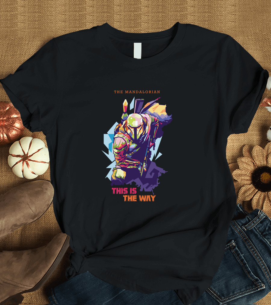 The Mandalorian Pop Art This Is The Way Wpap T-Shirt