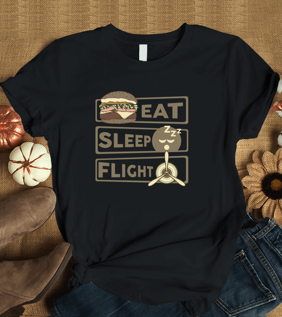 Eat Sleep Flight Model Aircraft Pilot Model Pilot T-Shirt