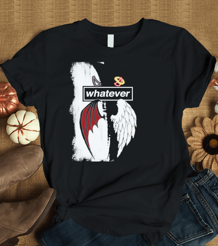 Whatever Angel Devil Wings Yin Yang T-Shirt