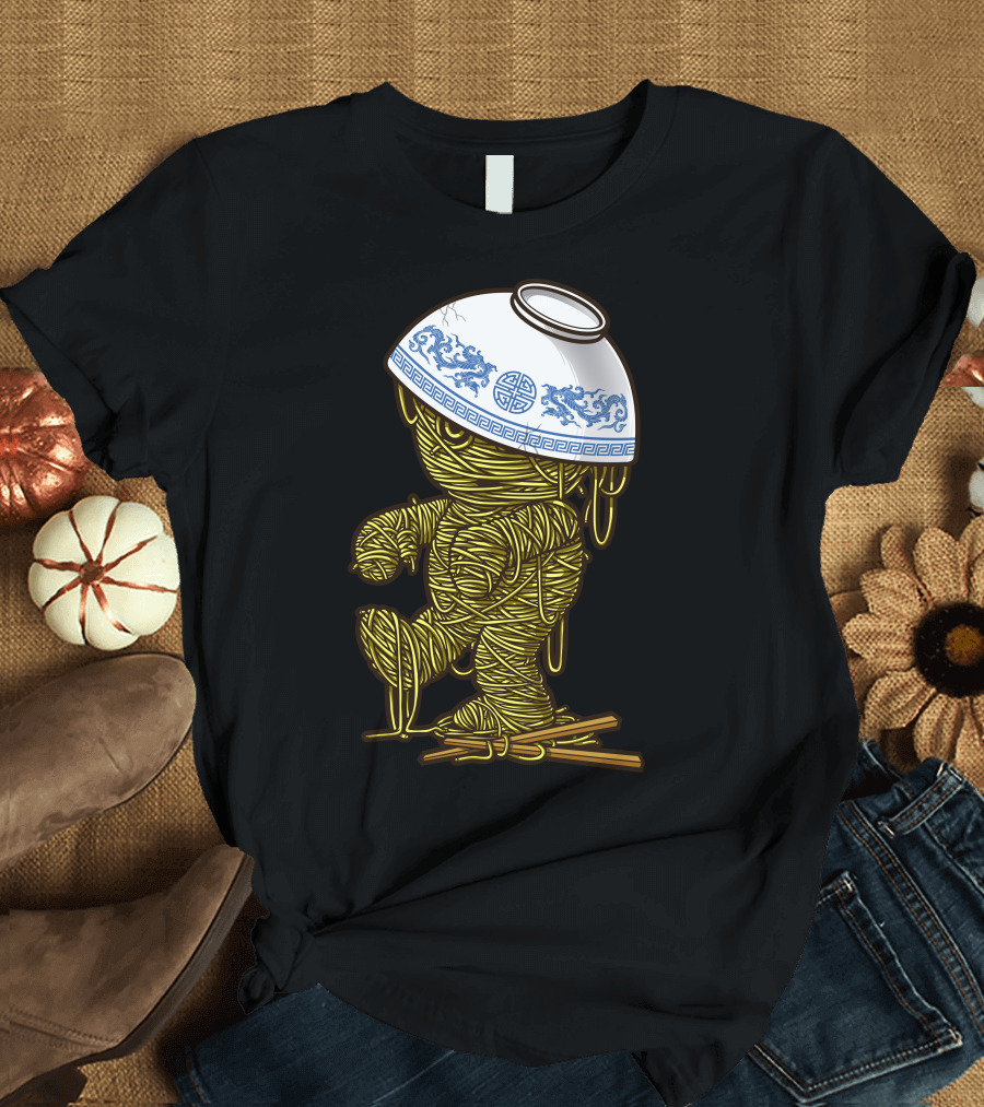 Return of Ramenses Noodle Creature with Blue Pattern Bowl Hat T-Shirt