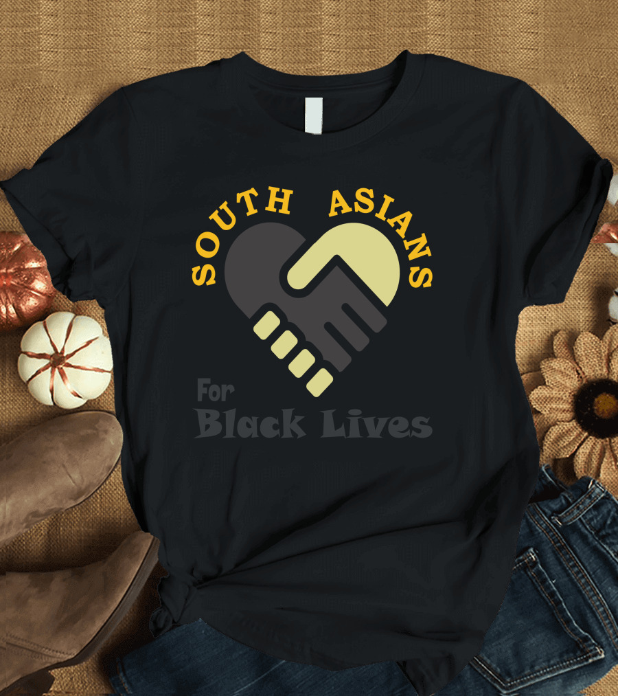 South Asians for Black Lives Unity Heart Handshake T-Shirt