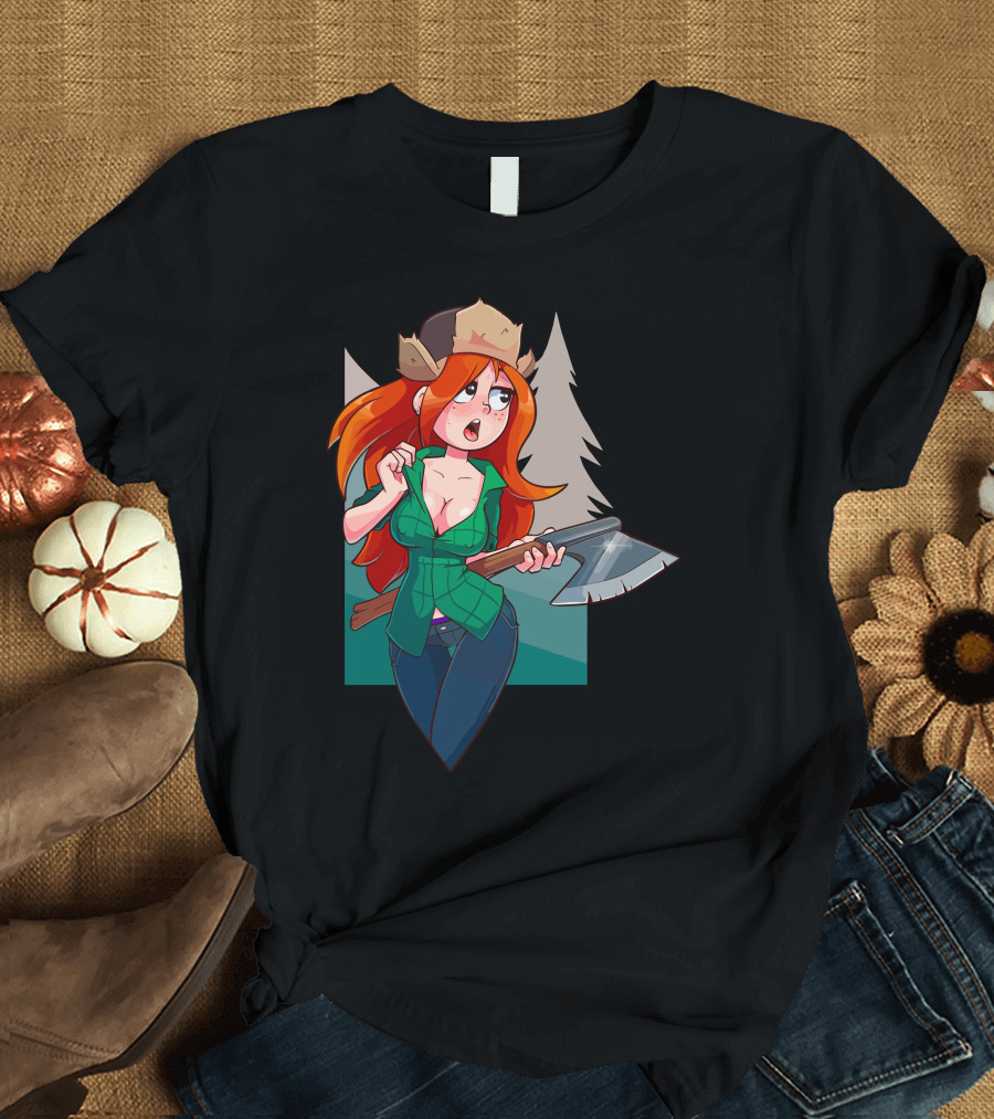 Wendy Gravity Falls Lumberjack Ax Hat T-Shirt