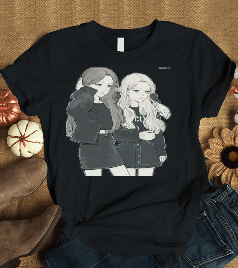 Besties Aesthetic Anime Girls Fashion T-Shirt