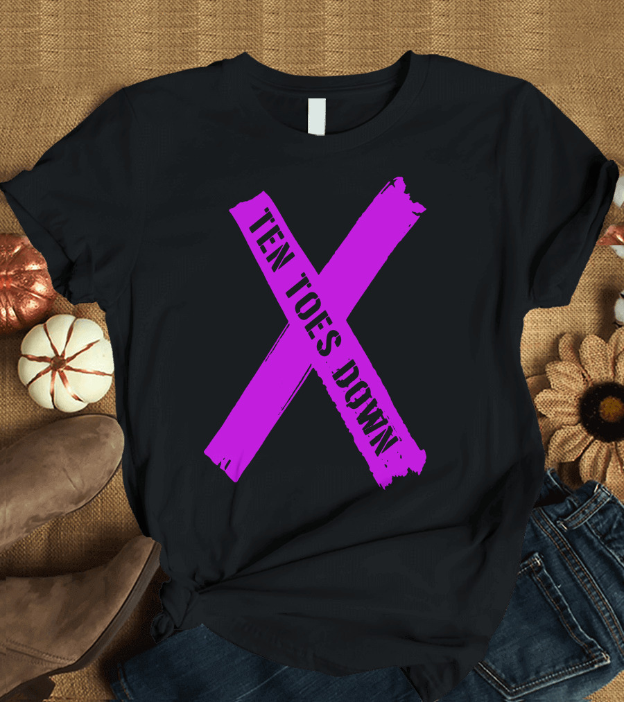 Deestroying Ten Toes Down X TTD Merch Purple T-Shirt