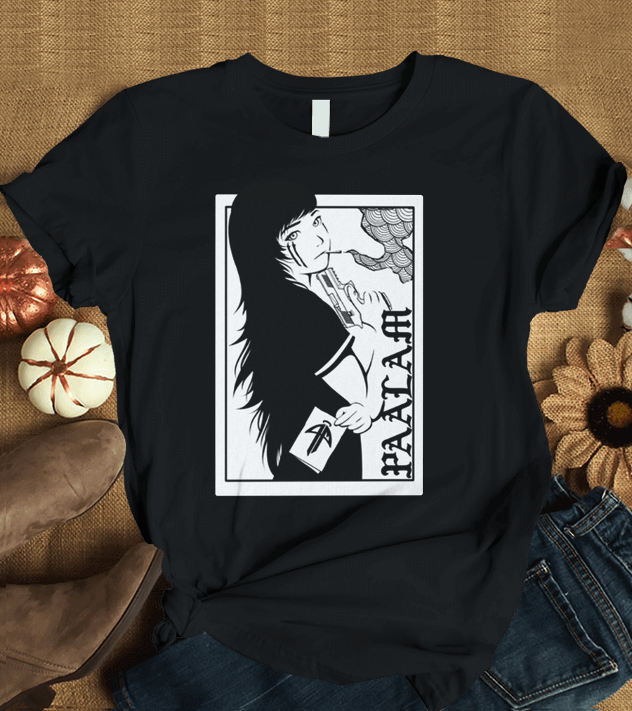 Paalam Playing Card Woman with Gun and Envelope T-Shirt