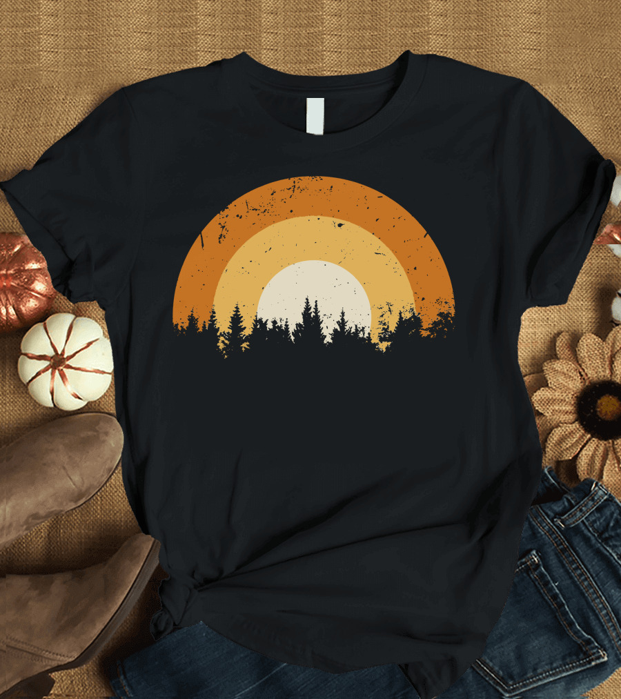 The Last Day Of Summer Sunsetting Over Forest T-Shirt