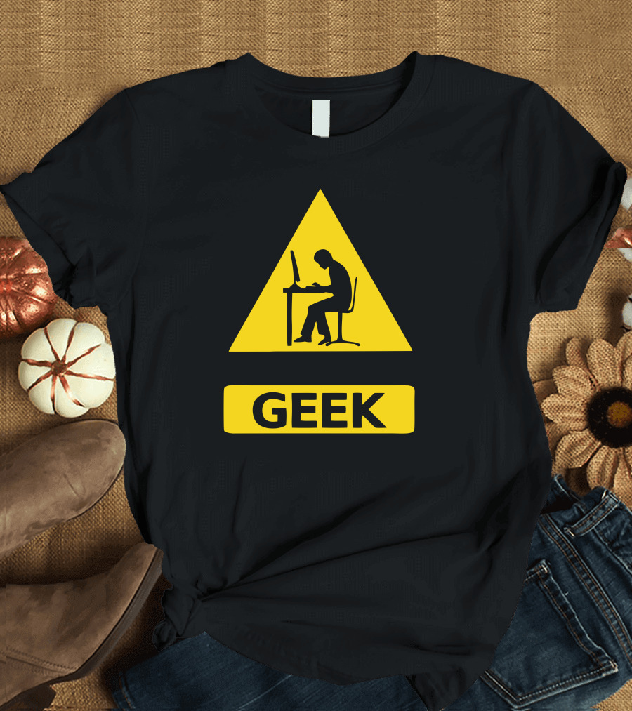 Warning Geek Computer User Alert T-Shirt