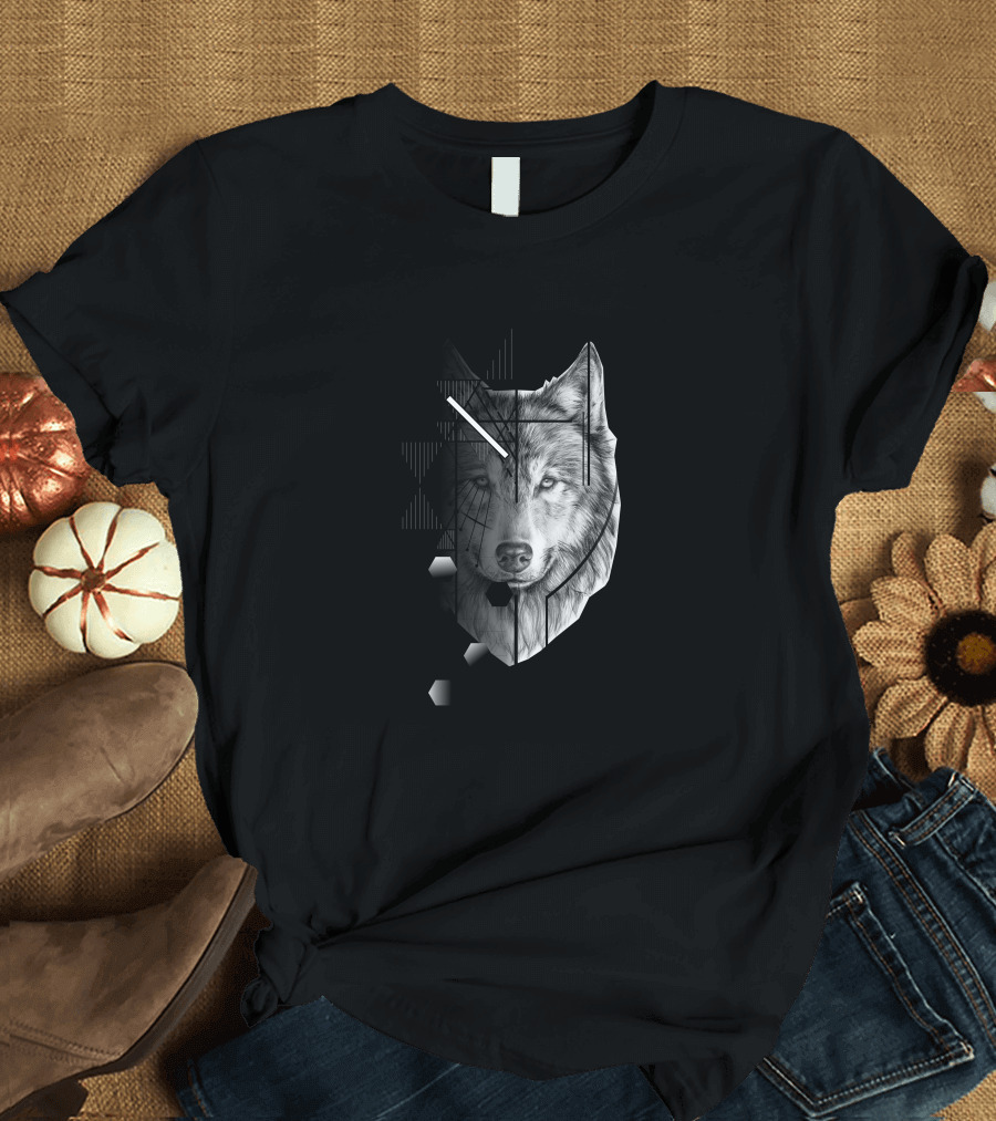 Wolf Geometric Abstract T-Shirt